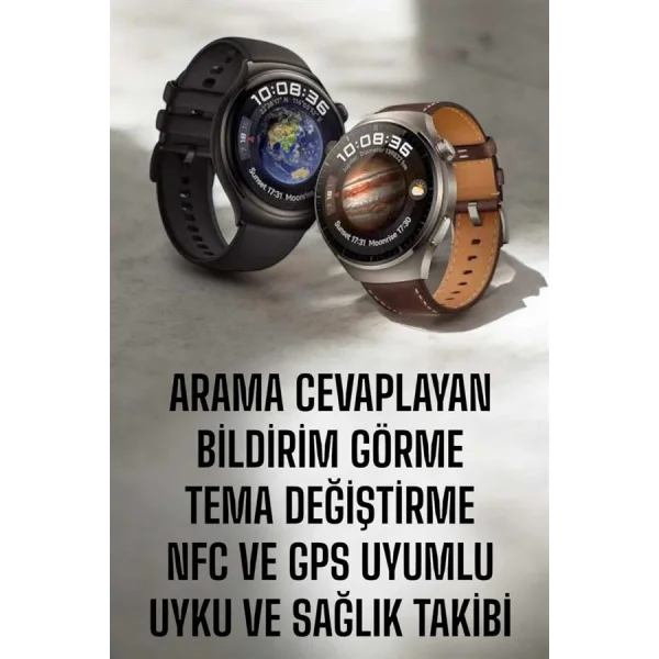 Akıllı Saat Sesli Görüşme NFC Uyumlu Bildirim Görme ve Uyku ve Sağlık Takibi