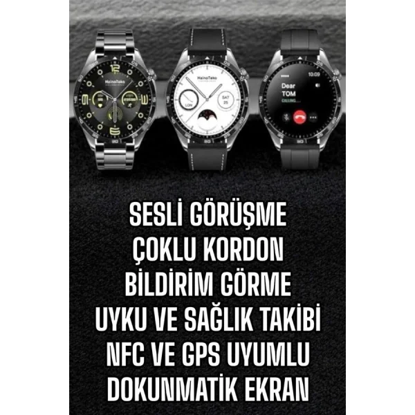 Akıllı Saat Titreşimli Amoled Ekran Uyku ve Sağlık Takibi Sesli Görüşme