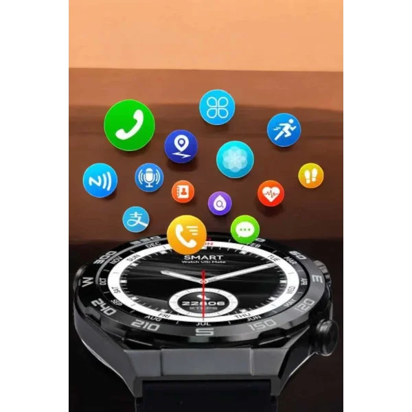 Akıllı Saat Yeni Nesil Bluetooth Bağlantılı Uyku ve Sağlık Takibi NFC ve GPS