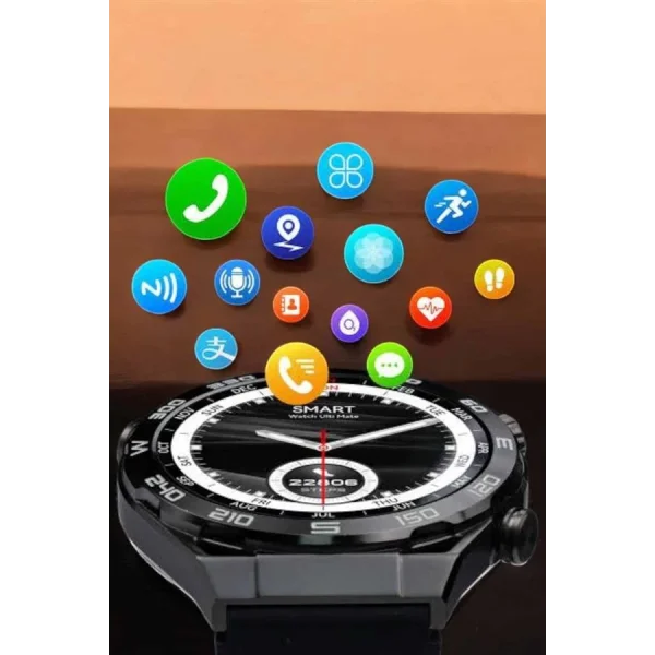 Akıllı Saat Yeni Nesil Bluetooth Bağlantılı Uyku ve Sağlık Takibi NFC ve GPS