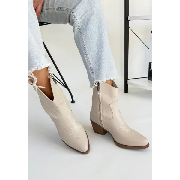 Akver Bej Cilt Topuklu Bot