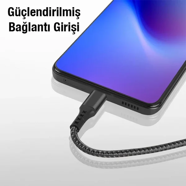 ALLY 1mt 27W Type-C To iPhone Lightning Süper Hızlı Data ve Şarj Kablosu Akım ve Isı Korumalı Halat-(5775)