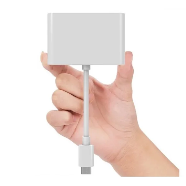 ALLY 4k Type C Hdmi Görüntü Aktarıcı 3 İn1 Şarj Usb Çıkışlı Kablo-(5775)