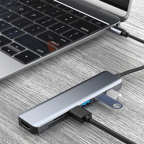 Ally 7in1 USB 3.1 HDMI 4K 30HZ 2K 1080P Type-C HUB Adaptör Dönüştürücü-(5775)