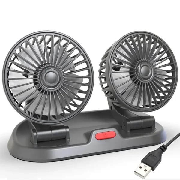 ALLY F410 USB Çift Başlıklı Araç Fanı Oto Fan Vantilatör-(5775)