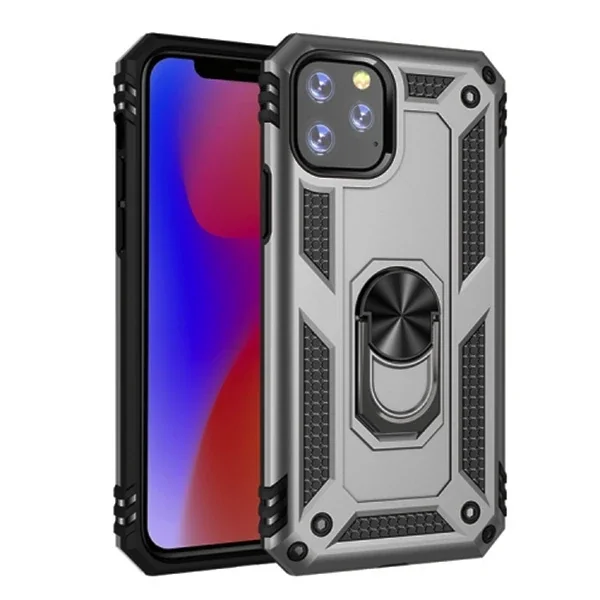 Ally iPhone 11 Pro Max 6.5inch  Yüzüklü Kılıf Armor Shockproof Ring kılıf-(5775)