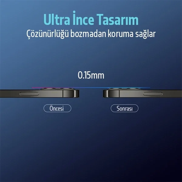 ALLY İPhone 12 Pro 6.1 3D Full Tempered Glass Cam Kamera Koruyucu-(5775)