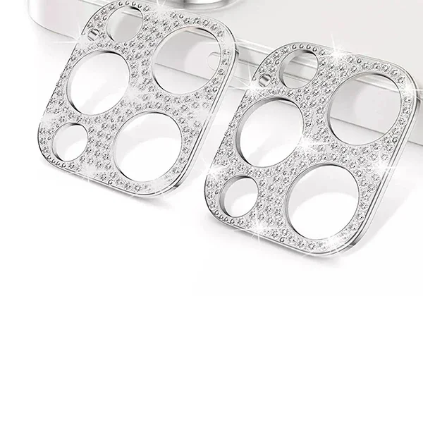 ALLY İPhone 12 Pro Max Kamera Koruyucu Lens Diamond Taş İşlemeli-(5775)