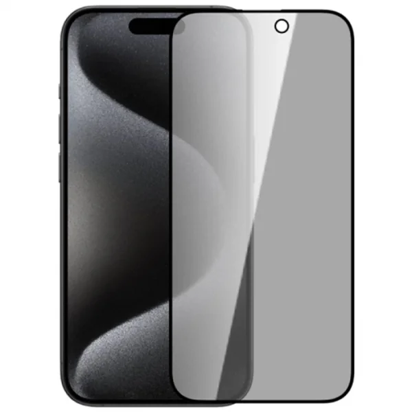 ALLY İPhone 15 Plus 3D Full Privacy Gizlilik Cam Ekran Koruyucu Anti-Spy-(5775)