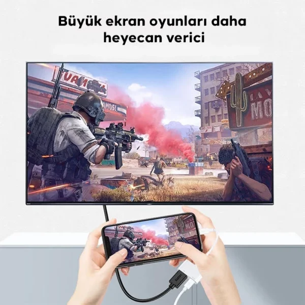 ALLY  İPhone 15 Type-c to Type-c + HDMI Çevirici Kablo Dijital AV Adaptörü-(5775)