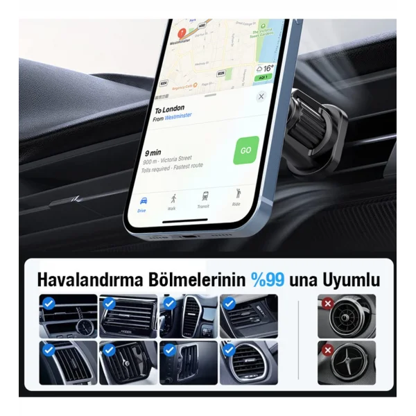 ALLY ML-223 MagSafe Araç İçi Telefon Tutucu-(5775)