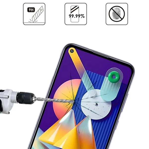 ALLY SM Galaxy M11  Full Glue Tempered Cam Ekran Koruyucu-(5775)