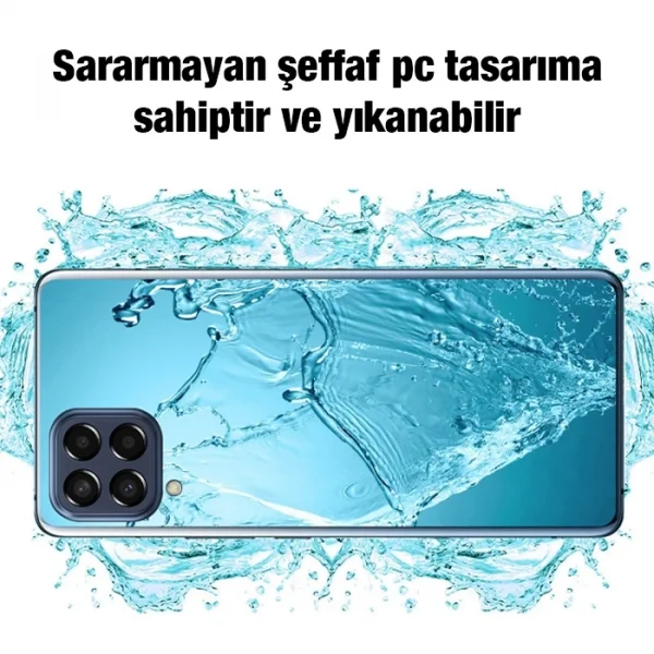 Ally SM Galaxy M62 F62 Kılıf Kamera Korumalı Ultra İnce Şeffaf Kılıf-(5775)