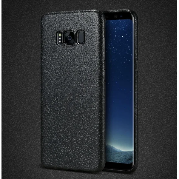 Ally SM Galaxy S8 Deri Dokulu Premium Soft Silikon Kılıf-(5775)