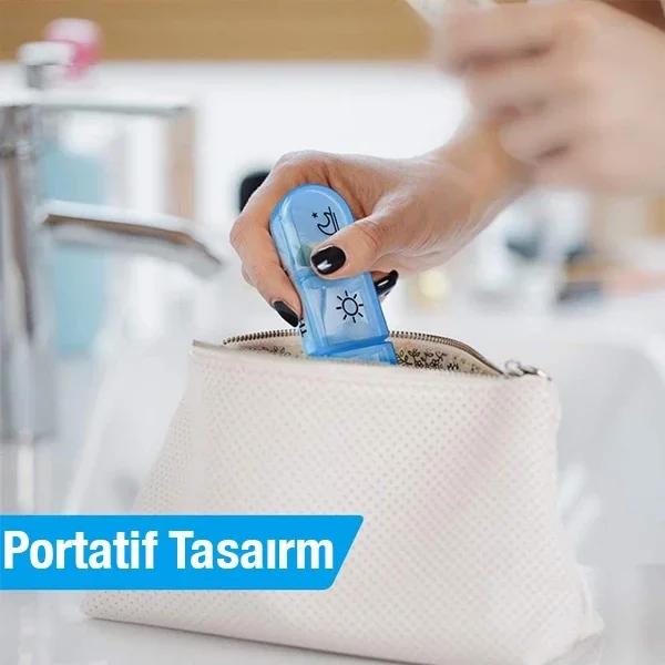Ally Taşınabilir 7 Günlük Haftalık Hap İlaç Vitamin Saklama Kutusu Kabı-(5775)