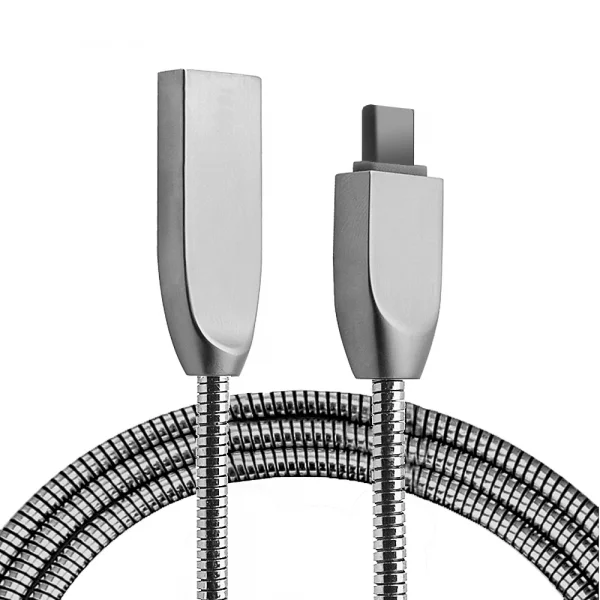 Ally Usb Type-C Zinc Alloy Dayanıklı 24 A Metal Usb Kablo-(5775)