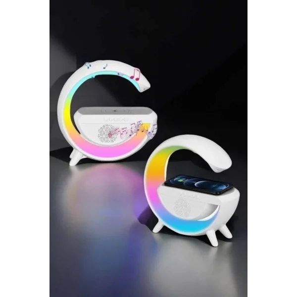 Android Uyumlu Akıllı Bluetooth Hoparlör Kablosuz Şarj Cihazı Standı