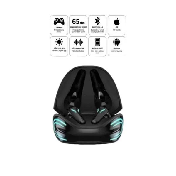 Android ve İOS Uyumlu Bluetooth Kulaklık Gaming Kulaklık Mini