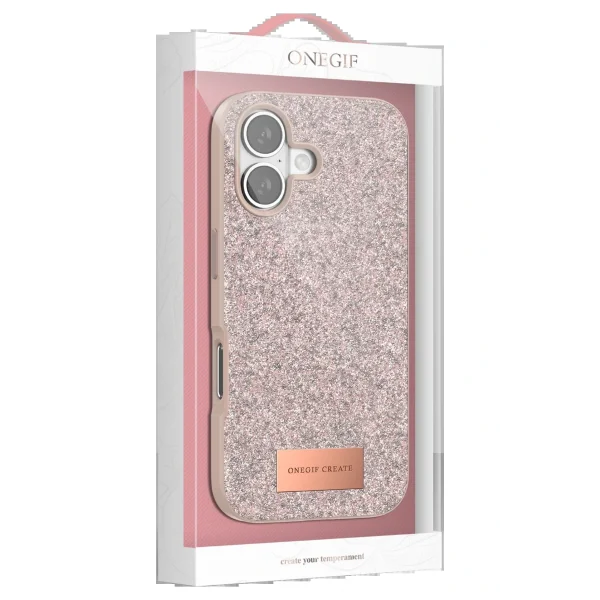 Apple iPhone 17 Pro Max Bright Simli Kapak - Mavi-(5796)