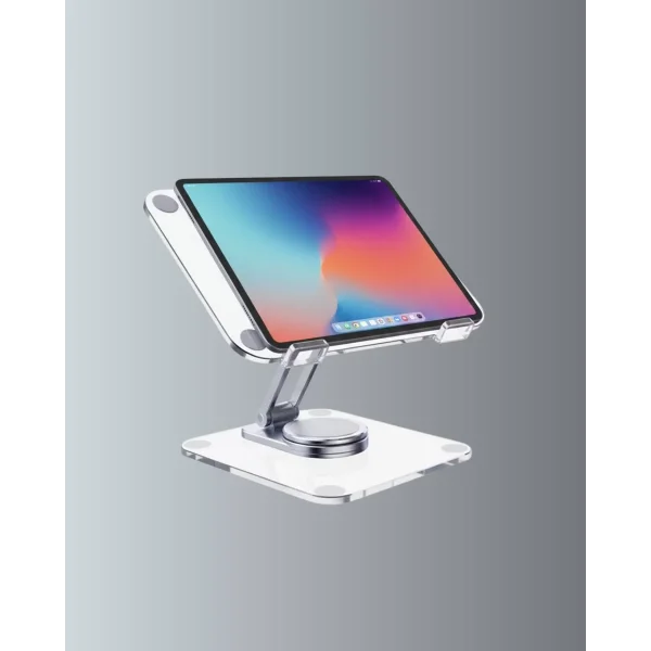 Ayarlanabilir Şeffaf Tablet Standı Kaymaz Silikon Tabanlı