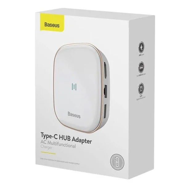 Baseus 6in1 USB Type C Çok Fonksiyonlu HUB B 3.0RJ45HDMISDmicro SD)  60W-(5775)