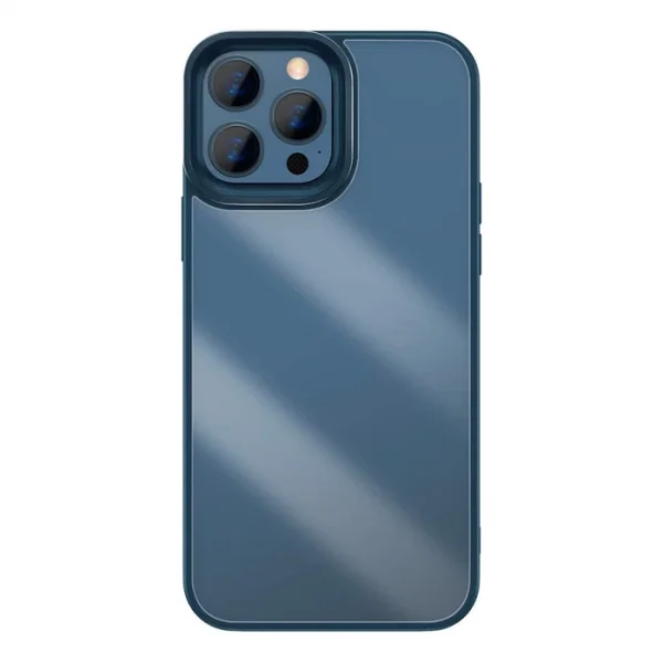 Baseus Crystal iPhone 13 Pro Max Kılıf Jel Çerçeve Zırhlı Silikon Kılıf-(5775)