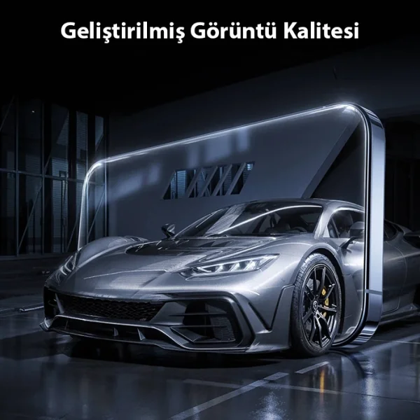 Baseus Crystalline iPhone 15 Pro Max Full Koruma Anti Mavi Işık Tempered Cam Ekran Koruyucu-(5775)