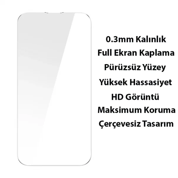 Baseus Frame Series iPhone 14 Pro Max 6.7 Kamera Koruyuculu Magsafe Kılıf + Tempered Ekran Koruyucu-(5775)