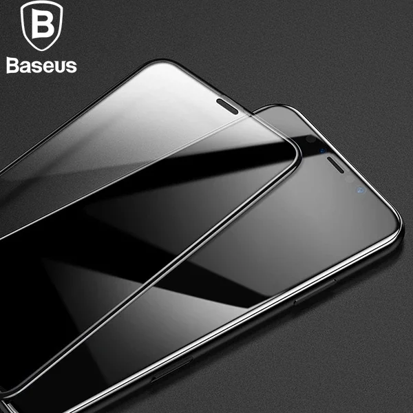 Baseus İPhone 11 Pro 3D Full Kaplama Kırılmaz Cam Koruyucu Tempered Glass Screen Protector-(5775)