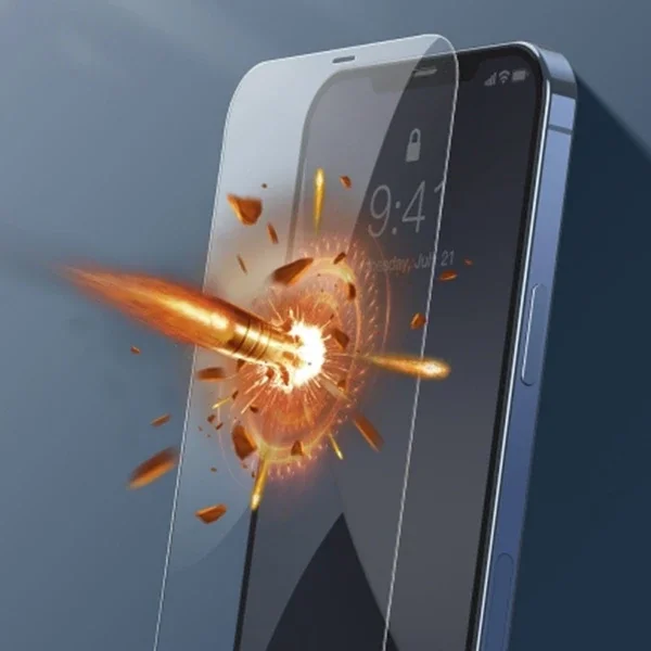 BASEUS İPhone 12 Pro Max 6.7  0.15mm Full Tempered Cam Ekran Koruyucu 2Set-(5775)