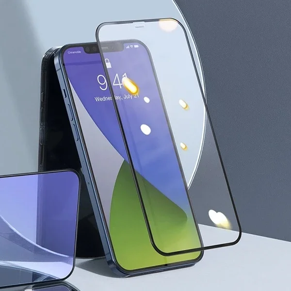 Baseus İPhone 12 Pro Max 6.7  0.3MM 3D Full Tempered Cam Ekran Koruyucu 2Adet Set-(5775)