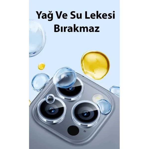 Baseus iPhone 15/15 Plus için Sapphire Serisi HD Cam Kamera Koruyucu-(5775)