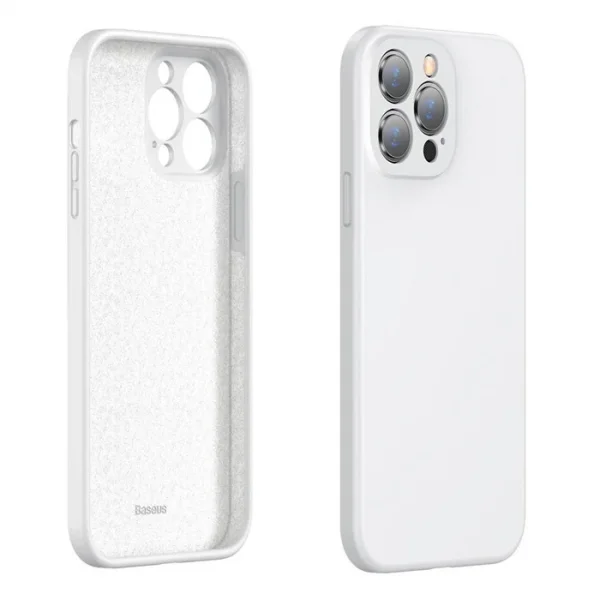 Baseus Liquid iPhone 13 Pro Max Kılıf Kamera Korumalı İçi Kadife Silikon Kılıf-(5775)