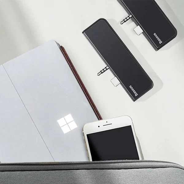 Baseus Multifunctional HUB Surface Go(Type-C+Audio to HD4K+USB3.0+Type-C(data)+Audiok-(5775)
