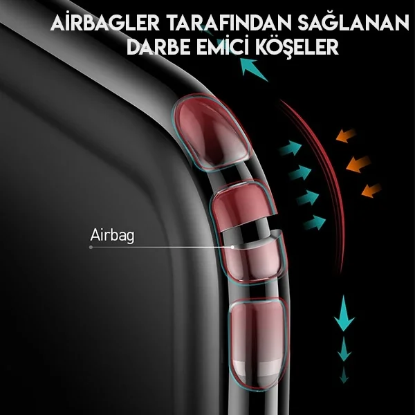 Baseus Safety Airbags İPhone 11 Pro 5.8   Şeffaf Darbe Emici Slikon Kılıf-(5775)