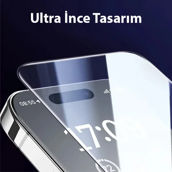 Baseus Schott iPhone 15 Pro Max HD Tempered Full Koruma Cam Ekran Koruyucu-(5775)