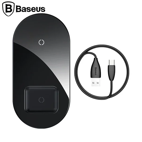 Baseus Simple 2in1 Kablosuz Wireless Şarj 18W iPhones+iPods-(5775)