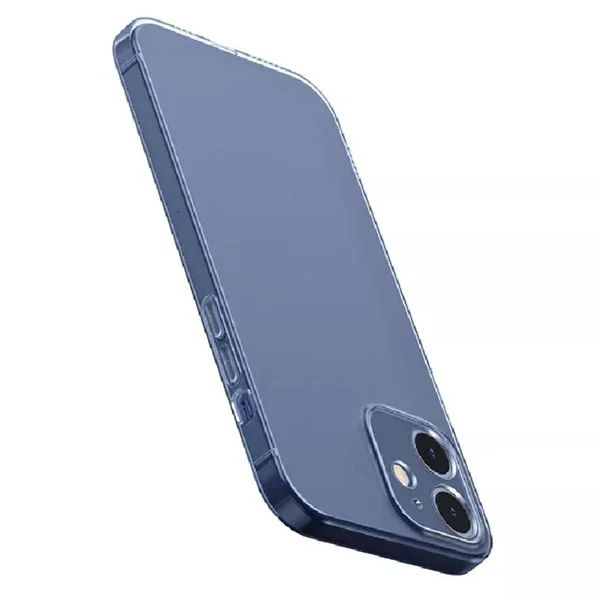 Baseus Simple Case iPhone 12 6.1 İnce Şeffaf Silikon Kılıf Kamera Korumalı-(5775)