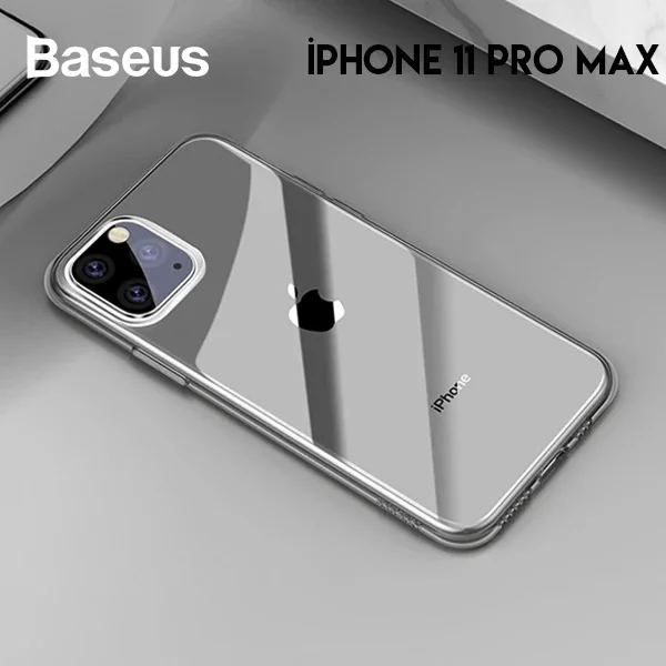 Baseus Simplicity Series iPhone 11 Pro Max 6.5 Kılıf Şeffaf Gel Silikon Kılıf-(5775)