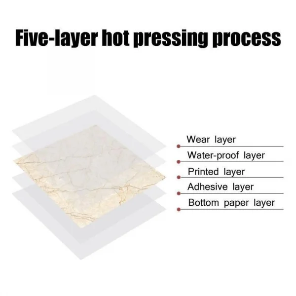 Beyaz Mermer Desenli Alüminyum Plastik Duvar Sticker (30*30)