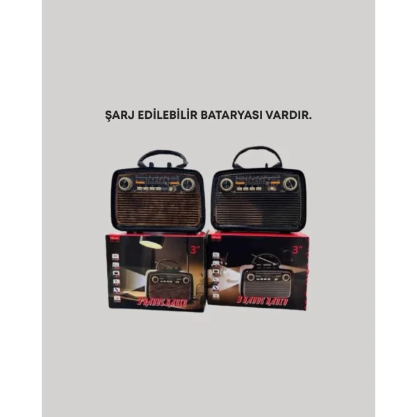 Bluetooth Bağlantılı Taşınabilir Hoparlör – FM/AM Radyo Özellikli Şarj Edilebilir Batarya 1 kg