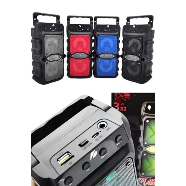 Bluetooth Hoparlör Çift Mikrofonlu Güçlü Ses Kaliteli Kesintisiz Kablosuz