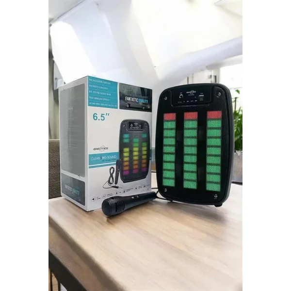 Bluetooth  Hoparlör Mikrofonlu Speaker Taşınabilir Şarjlı