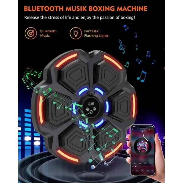Bluetooth Hoparlör Özellikli Duvar Boks Makinesı  9 Mod Seviye Ayarlı  Müzikli Boks Makinesı