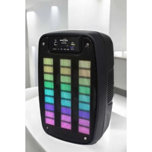 Bluetooth Hoparlör RGB Işıklı USB SD Kart Girişli Taşınabilir