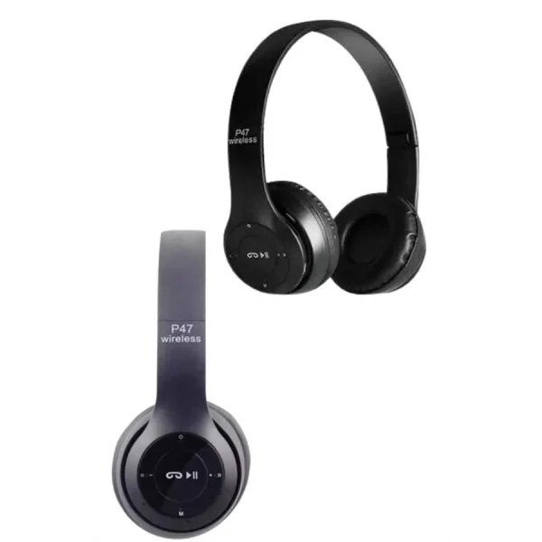 Bluetooth Kablosuz Kulaklık Siyah Wireless 5.0 Kulak Üstü Uzun Pil Ömrü