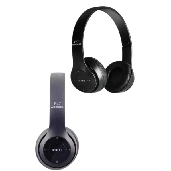 Bluetooth Kablosuz Kulaklık Siyah Wireless 5.0 Kulak Üstü Uzun Pil Ömrü