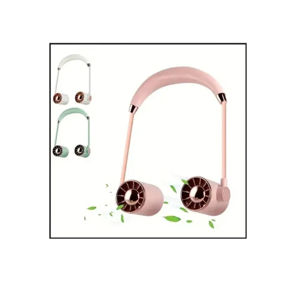 Boyunluk Fan Hava Soğutucu Vantilatör Boyuna Asmalı Şarjlı 3 Kademeli Mini Klima Siyah