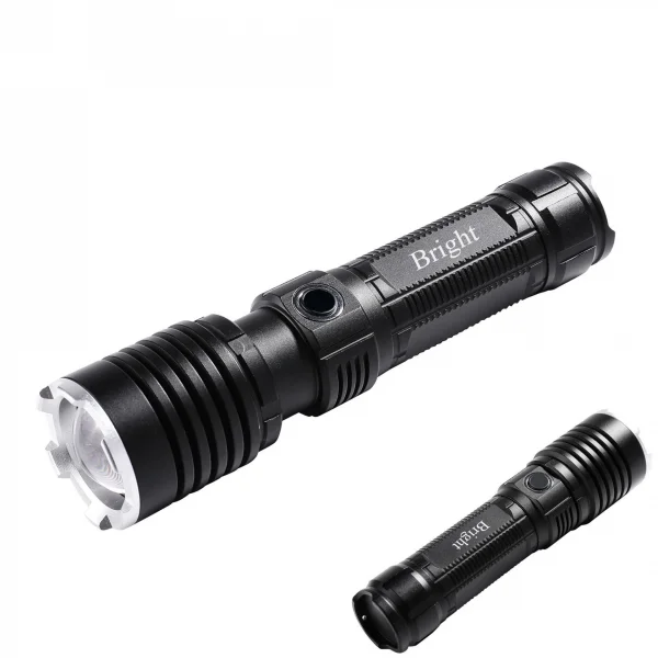 Bright Ght-5761 Xp90 Led 3 Mod Zoomlu Yağmur Suyu Geçirmez Şarjlı El Feneri 26650 Pilli