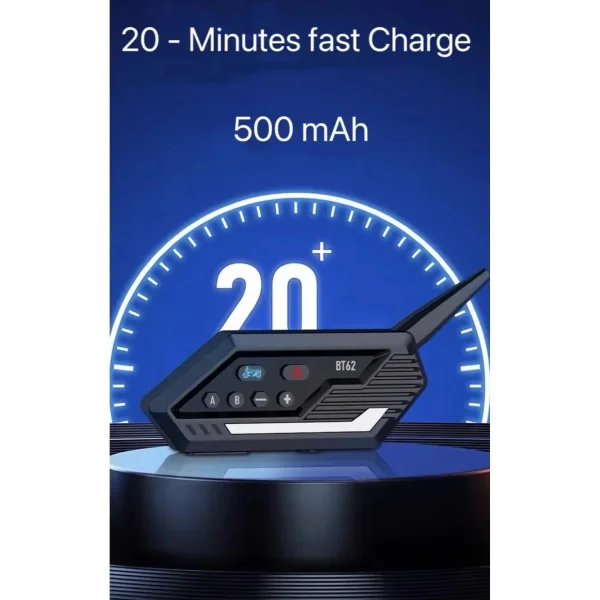 Bt62 Motosiklet Kask Kulaklığı Bluetooth Intercom 2 Intercom Bağlantılı